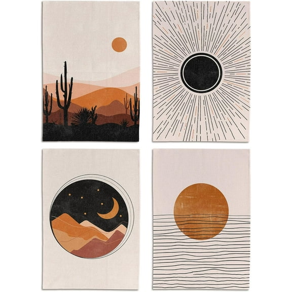 Boho Kitchen Towels,Boho Kitchen Decor,Western Kitchen Towels,Western Decor,Boho Hand Towels for Kitchen Bathroom,Bohemian Decor for Home,Boho Kitchen Accessories 18x26 Inch Set of 4