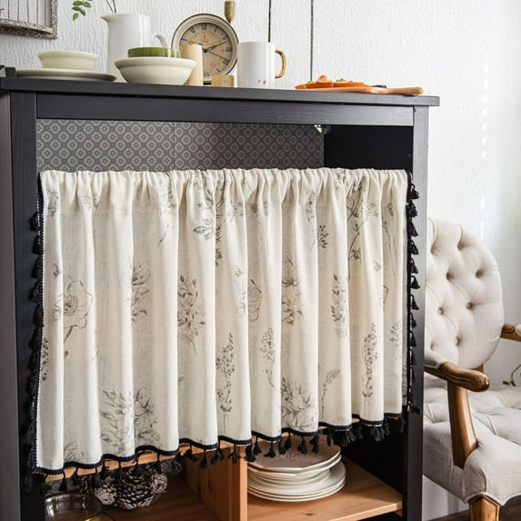 Boho Kitchen Valances for Windows, Farmhouse Tier and Valance Short Curtains for Bathroom, Living Room, Bedroom