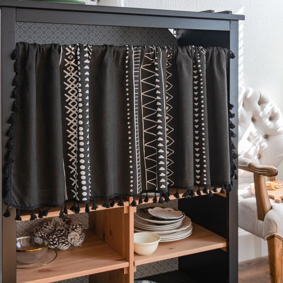 Boho Kitchen Valances for Windows, Farmhouse Tier and Valance Short Curtains for Bathroom, Living Room, Bedroom