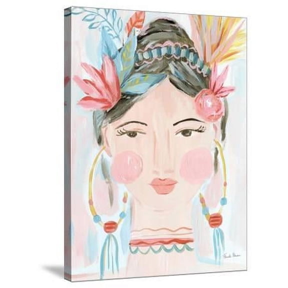 Boho Lady II, Figurative Stretched Canvas Wall Art by Farida Zaman Sold by Art.Com