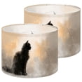 thumbnail image 1 of Boho Lampshades 2 Pack Fluffy Black Cat Celestial Clouds Dreamy Nursery 13"x13"x10" Light Shade for Table Lamps Floor Lamp Shades Lampshade Replacement Easy Assembly for Bedroom Nursery, 1 of 8