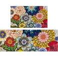 thumbnail image 1 of Boho Large Floral Kitchen Rugs Set 2 Piece Colorful Decorative Rug Runner Low-Profile Floor Mats Decorations for Home Kitchen(17"x48"+17"x30"), 1 of 6