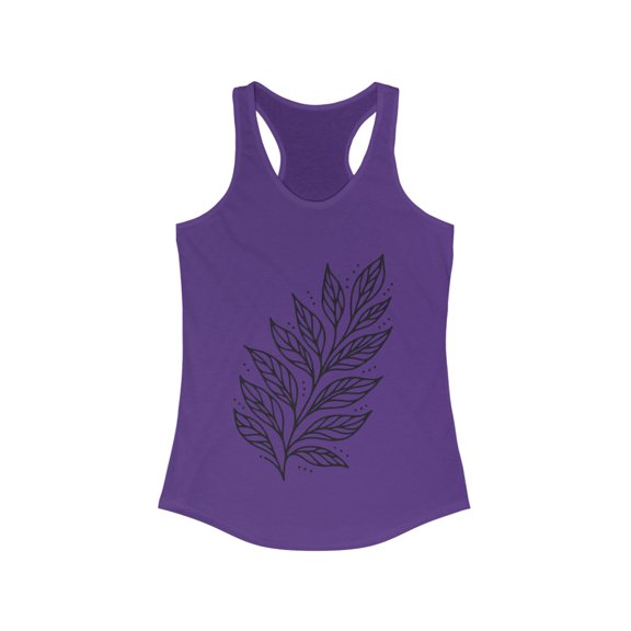 Boho Leaf Image Women's Racerback Tank Top - Summer Fashion