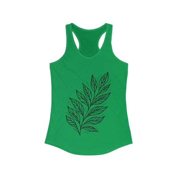 Boho Leaf Image Women's Racerback Tank Top - Summer Fashion