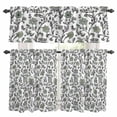 thumbnail image 1 of Boho Leaf Kitchen Curtains Sets for Windows 24 Inch Length, Sage Green Spring Farmhouse Pastoral Tribal Rod Pocket Window Treatments Tier Curtains and Valances Set for Bedroom/Bathroom, 1 of 8