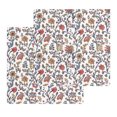 thumbnail image 1 of Boho Leaf Kitchen Dish Towels for Drying Dishes Set of 2, Orange Red Spring Farmhouse Pastoral Tribal Waffle Weave Microfiber Hand Tea Bathroom Towels Quick Dry & Absorbent Towel 12x12, 1 of 7