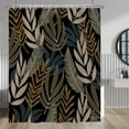thumbnail image 1 of Boho Leaves Shower Curtain for Bathroom Decor Bohemian Style Leaf Shower Curtain Set Abstract Plants Modern Bathroom Shower Curtains with Hooks 72x84 Inches for Bath Bathroom Decor Waterproof, 1 of 6