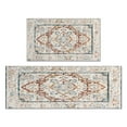 thumbnail image 1 of Boho Light Blue Carpet Rugs and Mats Non Skid Washable Absorbent Microfiber Soft Kitchen Mat for Floor Set Of 2 Decor Stain Resistant 17"x47"+17"x30", 1 of 7