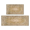 thumbnail image 1 of Boho Light Brown Pattern Kitchen Rugs and Mats Sets Of 2, Funny Kitchen Decoration Rubber Backing Non-Slip Absorbent Mats for Sink Waterproof Runner Rug for Laundry Room 17x30+17x48inch, 1 of 7