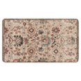 thumbnail image 1 of Boho Light Brown Vintage Patterned Country Carpet Welcome Door Mat Decorative Doormat Farmhouse Low-Profile Floor Rug Switch Mat for Home Indoor Outdoor Decorations 17 X 30 Inch, 1 of 6