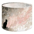 thumbnail image 1 of Boho Linen Drum Lampshades Whimsical Black Cat Soft Pastel Clouds Silver Luminescence 13"x13"x10" Light Shade for Table Lamps Floor Lamp Shades Lampshade Replacement Assembly Required, 1 of 8