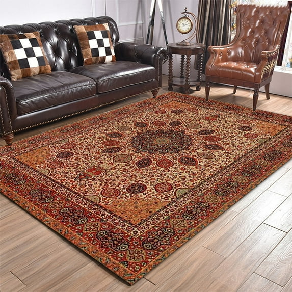 Boho Living Room Carpet Bedroom Large Area Rug Bedside Anti-Slip Rugs Room Playing Mat Flo