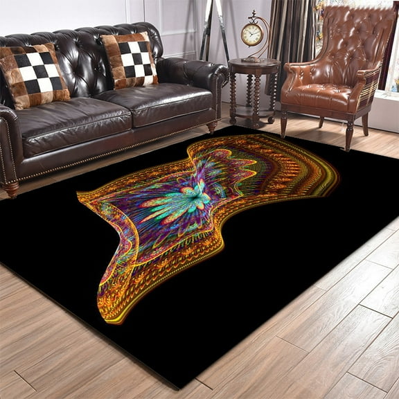 Boho Living Room Carpet Bedroom Large Area Rug Bedside Anti-Slip Rugs Room Playing Mat Flo