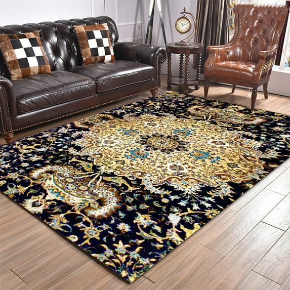 Boho Living Room Carpet Bedroom Large Area Rug Bedside Anti-Slip Rugs Room Playing Mat Flo