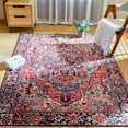 Boho Living Room Rugs Washable Bedroom Area Rug 5x7, Persian Vintage