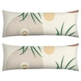 thumbnail image 1 of Boho Long Body Pillow Cover – Soft & Breathable Ethnic Fabric, Hidden Zipper, 20"x54", Stylish Abstract Tribal Print – Gift for Side Sleepers, Pregnancy, Home Decor, 1 of 6