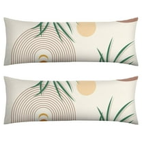 Boho Long Body Pillow Cover – Soft & Breathable Ethnic Fabric, Hidden Zipper, 20"x54", Stylish Abstract Tribal Print – Gift for Side Sleepers, Pregnancy, Home Decor