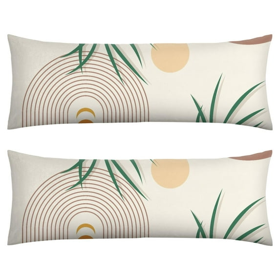 Boho Long Body Pillow Cover – Soft & Breathable Ethnic Fabric, Hidden Zipper, 20"x54", Stylish Abstract Tribal Print – Gift for Side Sleepers, Pregnancy, Home Decor