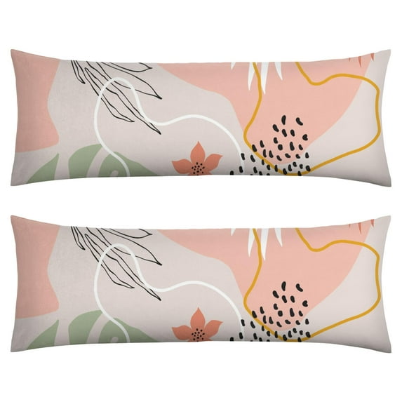 Boho Long Body Pillow Cover – Soft & Breathable Ethnic Fabric, Hidden Zipper, 20"x54", Stylish Abstract Tribal Print – Gift for Side Sleepers, Pregnancy, Home Decor