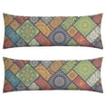 thumbnail image 1 of Boho Long Body Pillow Cover – Soft & Breathable Ethnic Fabric, Hidden Zipper, 20"x54", Stylish Abstract Tribal Print – Gift for Side Sleepers, Pregnancy, Home Decor, 1 of 6