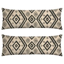 Boho Long Body Pillow Cover – Soft & Breathable Ethnic Fabric, Hidden Zipper, 20"x54", Stylish Abstract Tribal Print – Gift for Side Sleepers, Pregnancy, Home Decor