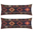 thumbnail image 1 of Boho Long Body Pillow Cover – Soft & Breathable Ethnic Fabric, Hidden Zipper, 20"x54", Stylish Abstract Tribal Print – Gift for Side Sleepers, Pregnancy, Home Decor, 1 of 7