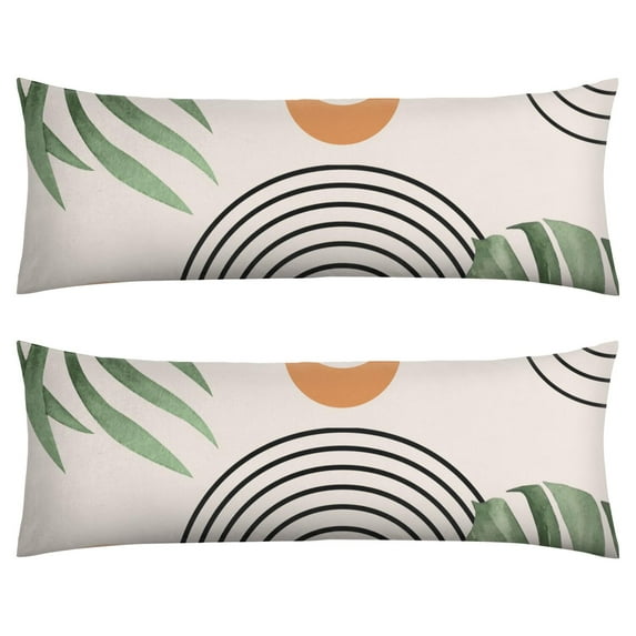 Boho Long Body Pillow Cover – Soft & Breathable Ethnic Fabric, Hidden Zipper, 20"x54", Stylish Abstract Tribal Print – Gift for Side Sleepers, Pregnancy, Home Decor