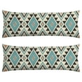 thumbnail image 1 of Boho Long Body Pillow Cover – Soft & Breathable Ethnic Fabric, Hidden Zipper, 20"x54", Stylish Abstract Tribal Print – Gift for Side Sleepers, Pregnancy, Home Decor, 1 of 7