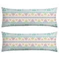 thumbnail image 1 of Boho Long Body Pillow Cover – Soft & Breathable Ethnic Fabric, Hidden Zipper, 20"x54", Stylish Abstract Tribal Print – Gift for Side Sleepers, Pregnancy, Home Decor, 1 of 5