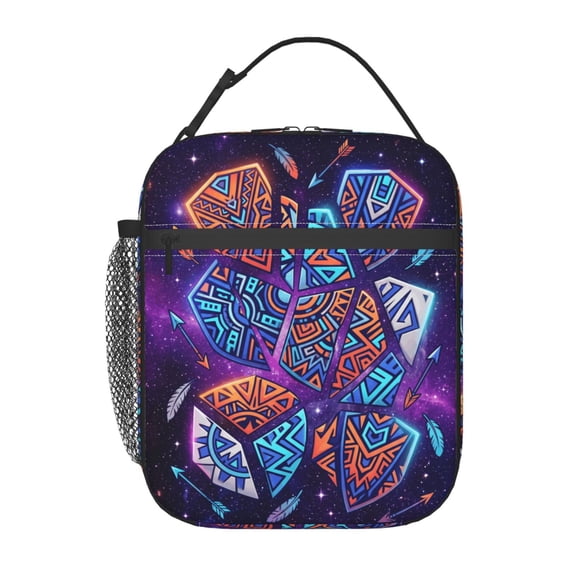 Boho Lunch Bag Insulated Lunch Box For Women Men Large Reusable Cooler Tote Bohemian Thermal Meal Prep Bag For Work Office Picnic Travel Beach Floral