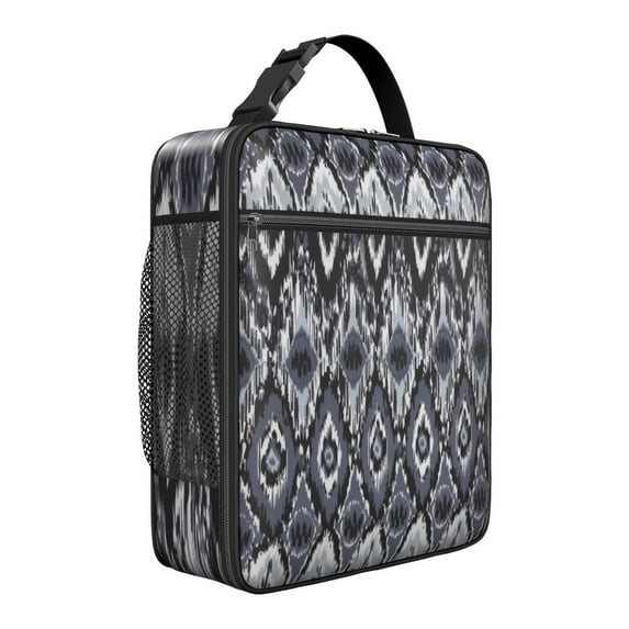 Boho Lunch Box for Men – Reusable Insulated Small Lunch Bag with Vintage Tribal Geometric Design, Portable Cooler Tote for Work, School, Picnic & Travel, Leakproof & Easy to Clean