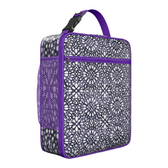 Boho Lunch Box for Men – Reusable Insulated Small Lunch Bag with Vintage Tribal Geometric Design, Portable Cooler Tote for Work, School, Picnic & Travel, Leakproof & Easy to Clean