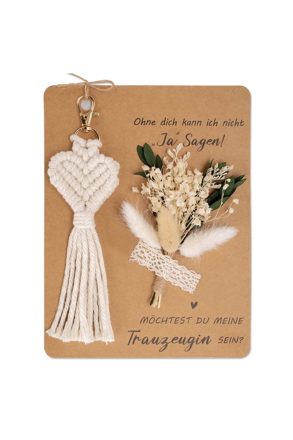 Boho Macrame Keychain for Women, Bridesmaid Tassel Keychain Gifts, Bridal Party Gifts for Guests, Rustic Wedding Favors