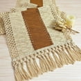 thumbnail image 1 of Boho Macrame Table Runner - 72 Inches Long, Brown, Farmhouse Style with Tassels for Parties, Weddings, Rustic Decor, 1 of 14