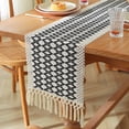 thumbnail image 1 of Boho Macrame Table Runner Long Table Runner with Tassels for Farmhouse Home Decor Bohemian Dining Bedroom Decor Rustic Bridal Shower, 1 of 3