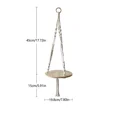 thumbnail image 1 of Boho Macrame Tapestry Wall Hanging Shelf Hand Woven Cotton Rope Plant Hanger Wood Floating Shelf Home Living Room Decorations (01), 1 of 7