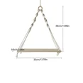 thumbnail image 1 of Boho Macrame Tapestry Wall Hanging Shelf Hand Woven Cotton Rope Plant Hanger Wood Floating Shelf Home Living Room Decorations (04), 1 of 7