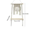thumbnail image 1 of Boho Macrame Tapestry Wall Hanging Shelf Hand Woven Cotton Rope Plant Hanger Wood Floating Shelf Home Living Room Decorations (10), 1 of 7