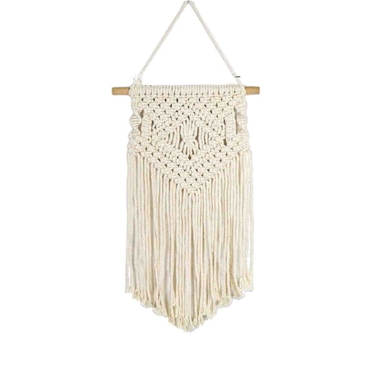 Boho Macrame Wall Hanging Tapestry with Hand Woven Cotton Rope for Bedroom and Living Room Decor, Wedding Backdrop, Rustic Home Decor