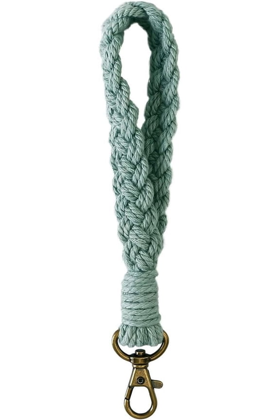 Boho Macrame Wristlet Keychain Handmade Tassel Keychain Bracelet Keyring Holder Wrist Lanyard for Handbag