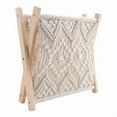 thumbnail image 1 of Boho Magazine Rack, Rope Woven Newspaper Rack, Magazine Baskets with Rope Fabric Design, Magazine Holder Storage, 1 of 10