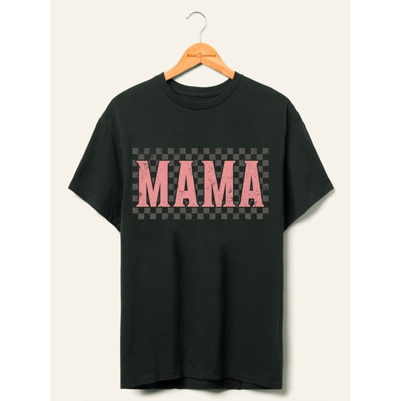 Boho Mama Checkerboard T-Shirt - Walmart.com