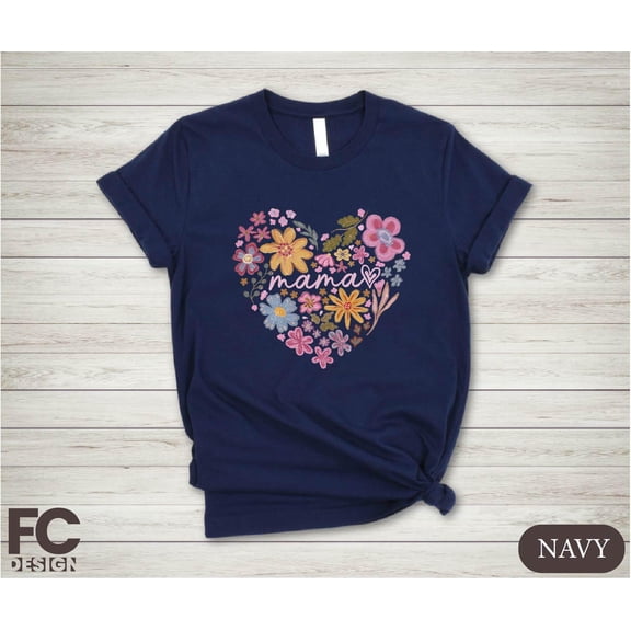 Boho Mama T-Shirt, Heart Mama Shirt, Mother's Day, New Mom T-shirt, Best Mom Ever Sweater, Floral Mama Tee, Wildflowers Shirt All Size S-5Xl