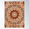 thumbnail image 1 of Boho Mandala In Monochrome Brown And Cream Poster Wall Art, Modern Wall Decor For Living Room Bedroom, 12x18 UNFRAMED, 1 of 3