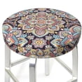 thumbnail image 1 of Boho Mandala Pattern Round Bar Stool Seat Covers, Elastic Round Chair Cover Stool Seat Slipcover Bar Stool Cushions Round Pad for 12-14 inch, 1 of 5