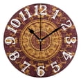 thumbnail image 1 of Boho Mandala Vintage 10 inch Wall Clocks Non Ticking Easy to Read Battery Decorative for Home Bathroom Kitchen Bedroom Living Room, 1 of 8