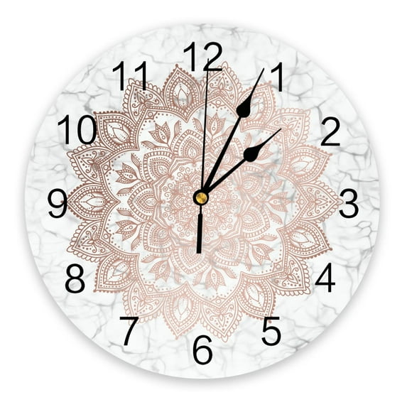Boho Mandala Wall Clock Large Modern Kitchen Dinning Round Wall Clocks Bedroom Silent Hanging Watch