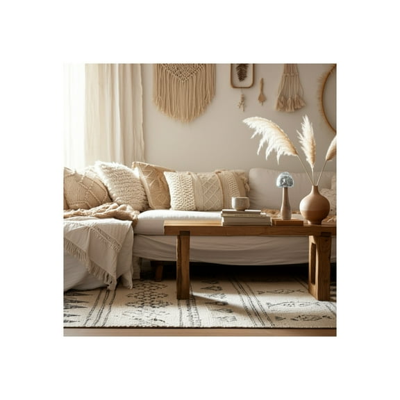 Boho Mango Wood Figurine with Mosaic Accents - Handcrafted Decorative Sculpture for Home, Office, Bedroom & Living Room - 10" Silver