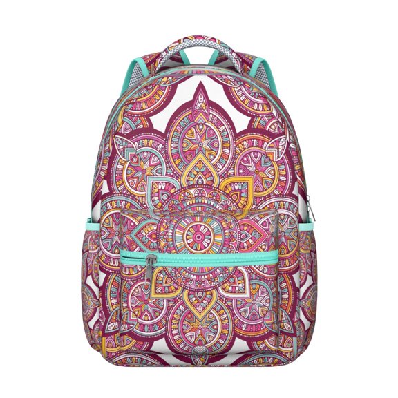 Boho Mantra Trendy Backpack - Fashionable & Spacious School Bag for Men & Women, Large Laptop Backpack, Great Gift for College