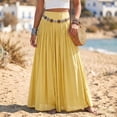 thumbnail image 1 of Boho Maxi Skirts for Women 2026 Summer Cute Flowy Long Skirts Flared A Line Elastic Waist Beach Vacation Resort L, 1 of 8